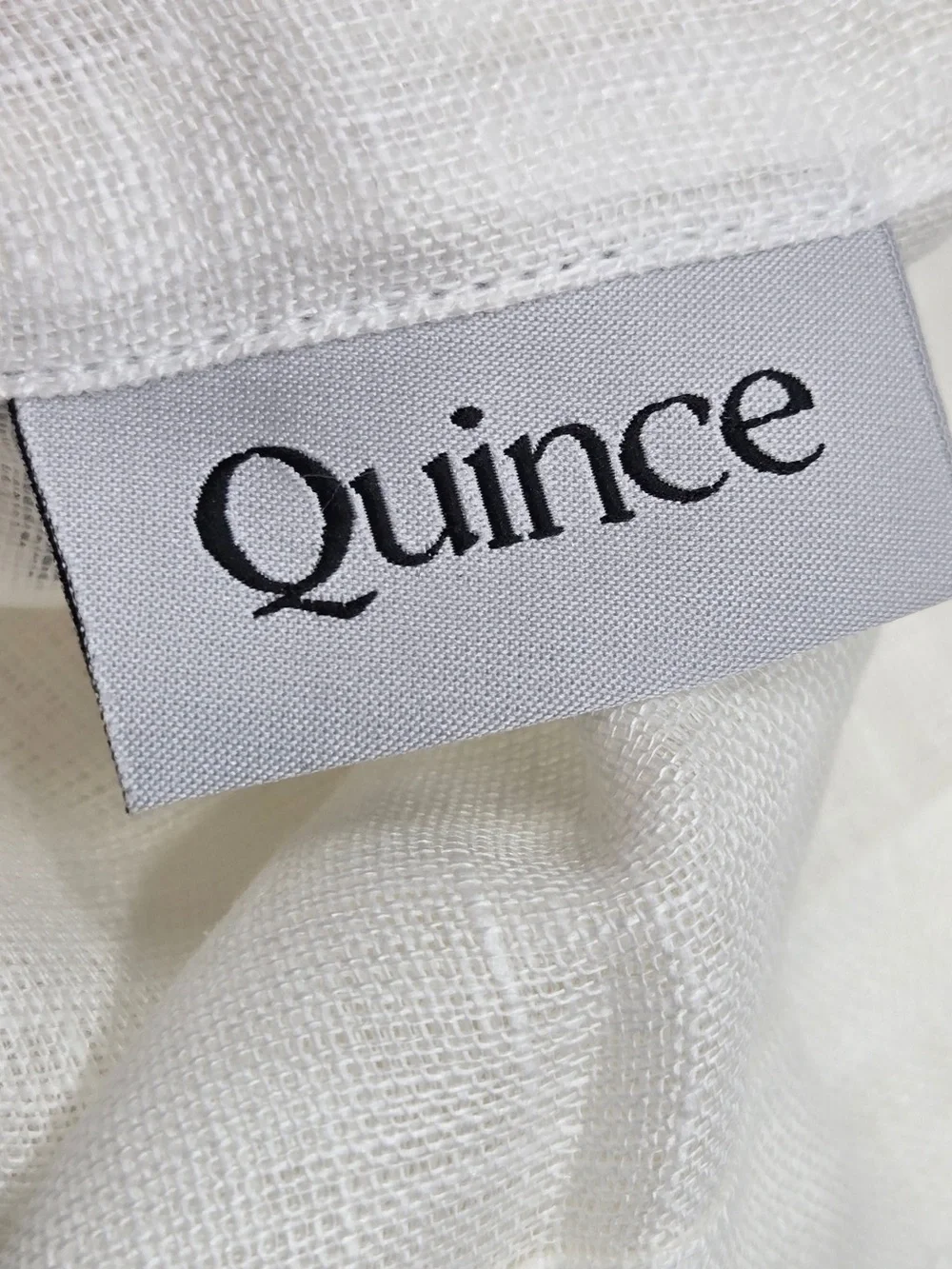 QUINCE Set Of 2 48x96 European Linen Sheer Curtains White 0091